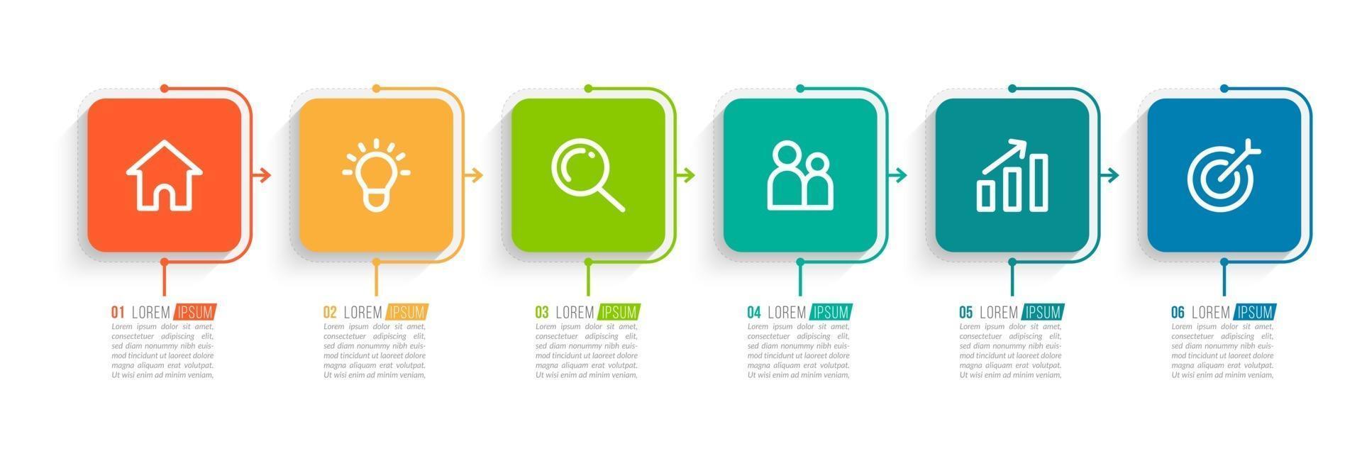 Timeline Design for Presentation vector