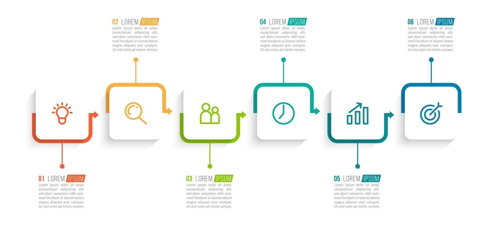 Timeline Infographic for Business vector