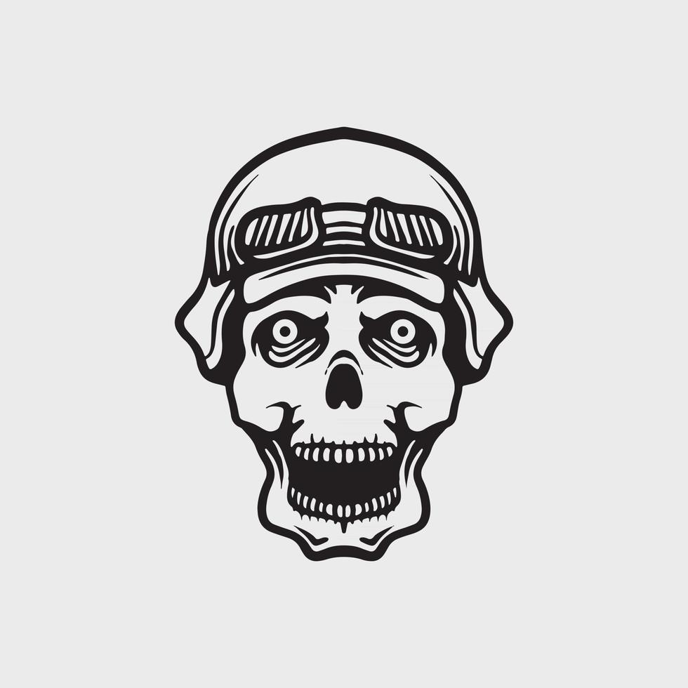 Skull rider design vector