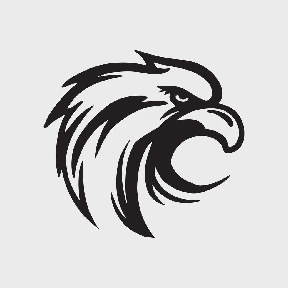 Eagle head drawing vector