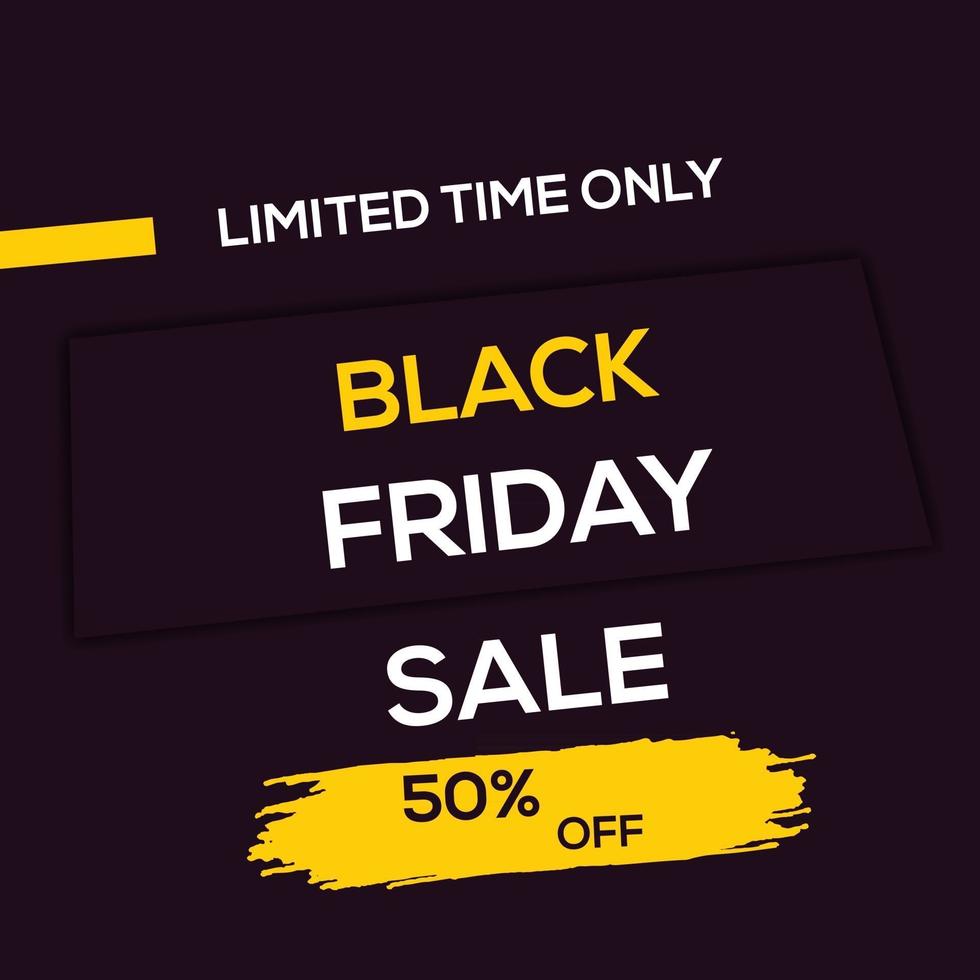 Black Friday sale banner. Social media vector illustration