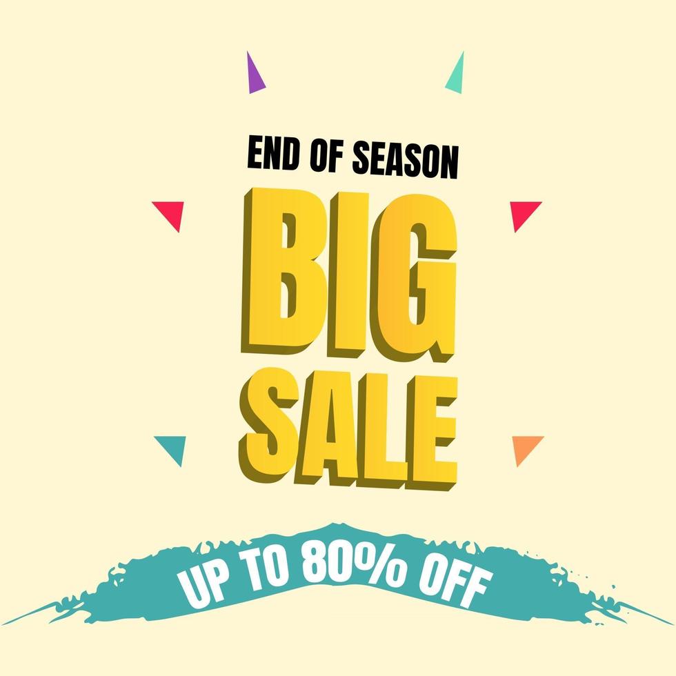 Big Sale Banner Vector Template