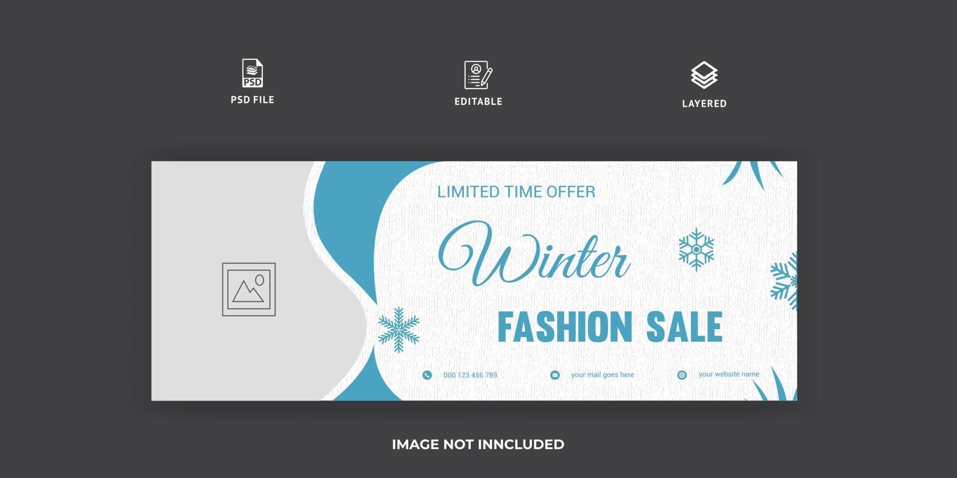 Winter banner design for your business vector template