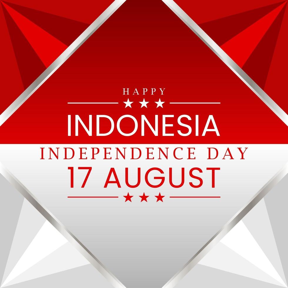 Happy 17 august independence day of indonesia vector