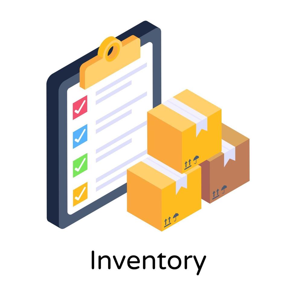 Inventory and Checklist vector