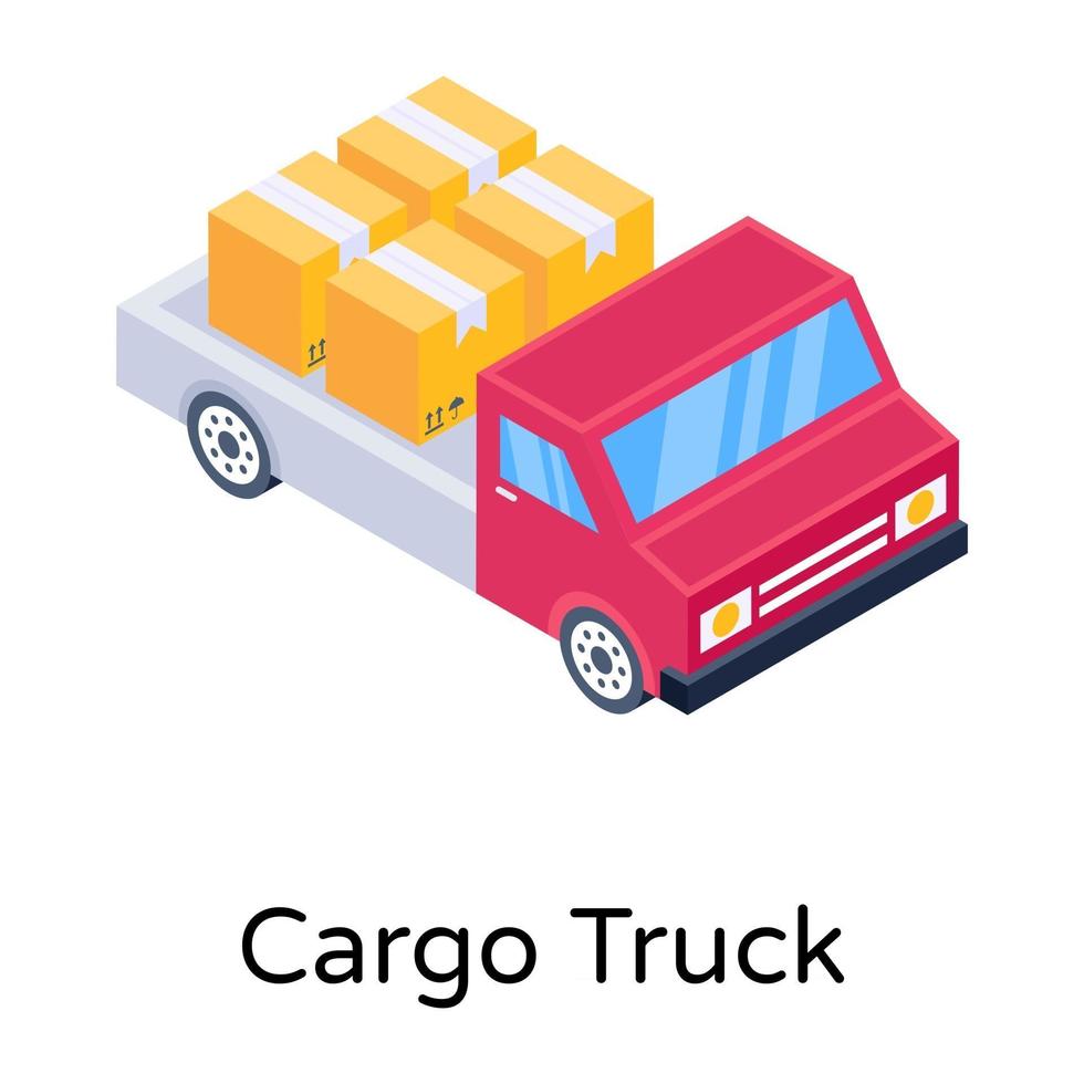 Cargo Truck and Shipment vector