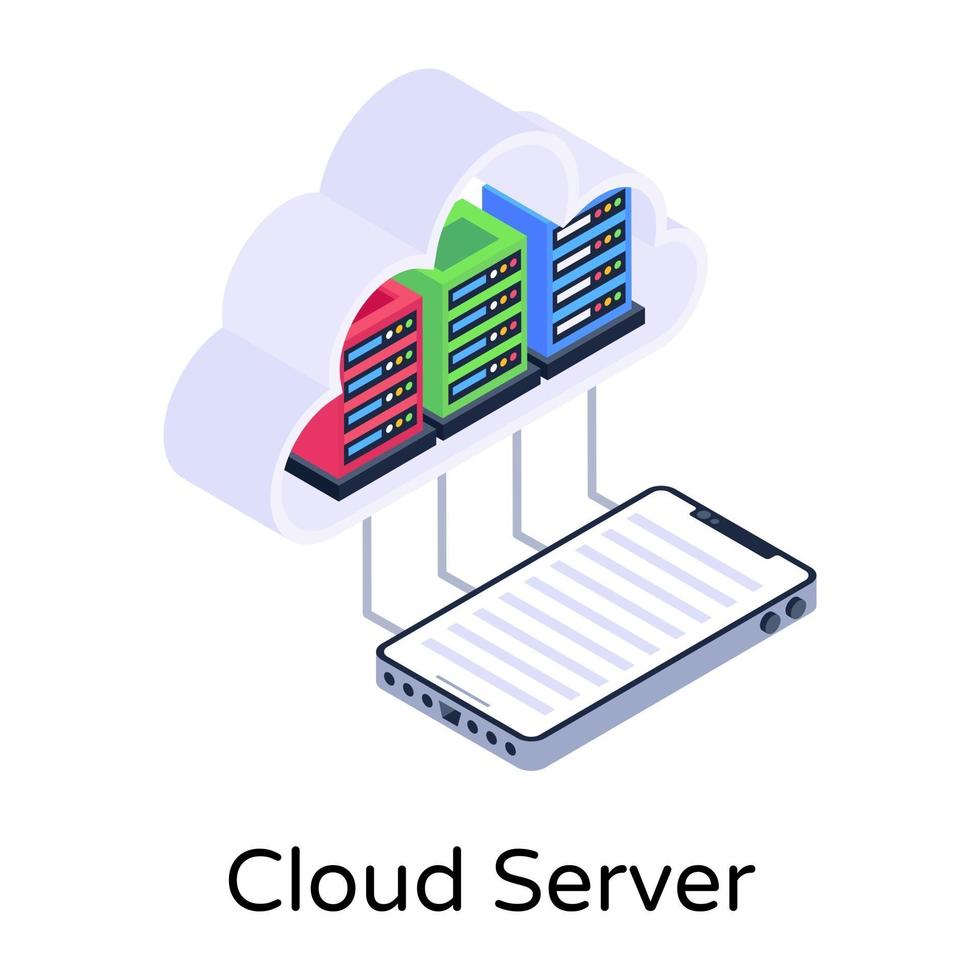 servidor de internet en la nube vector