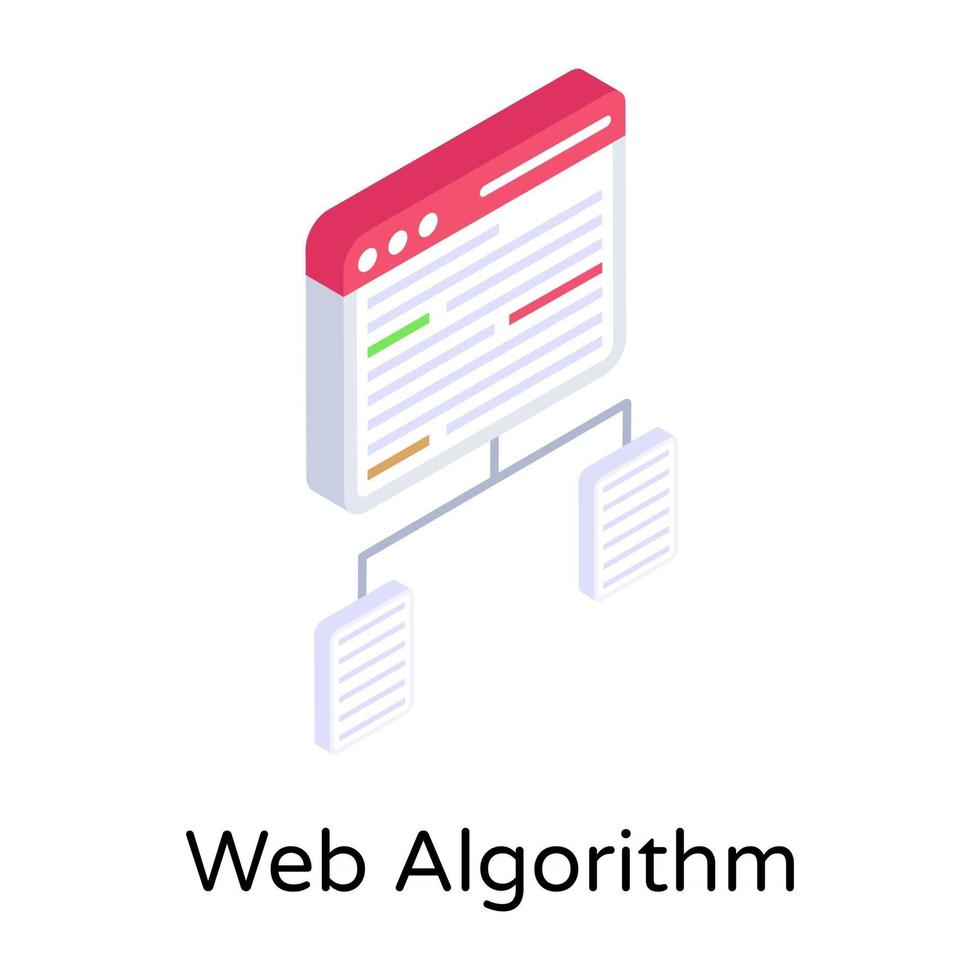 algoritmo y jerarquía web vector