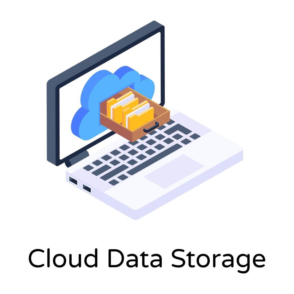 Cloud Data Storage vector