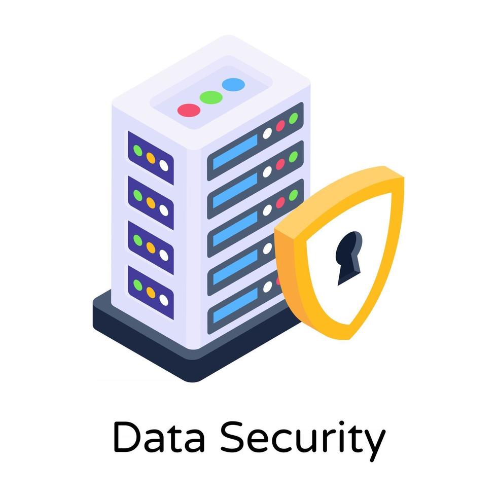 seguridad y protección de datos vector