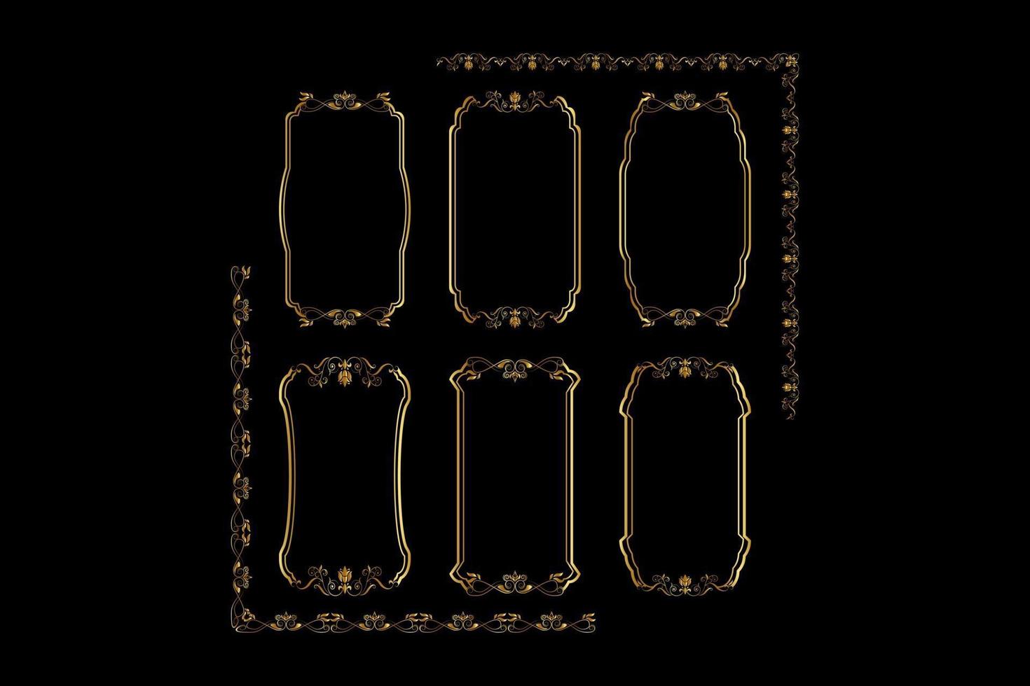 luxury wedding frames vector