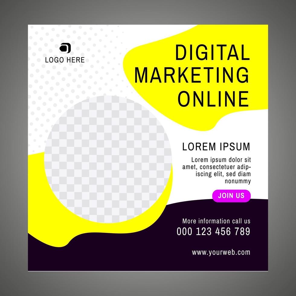 marketing digital abstracto en línea adecuado para negocios y promoción vector