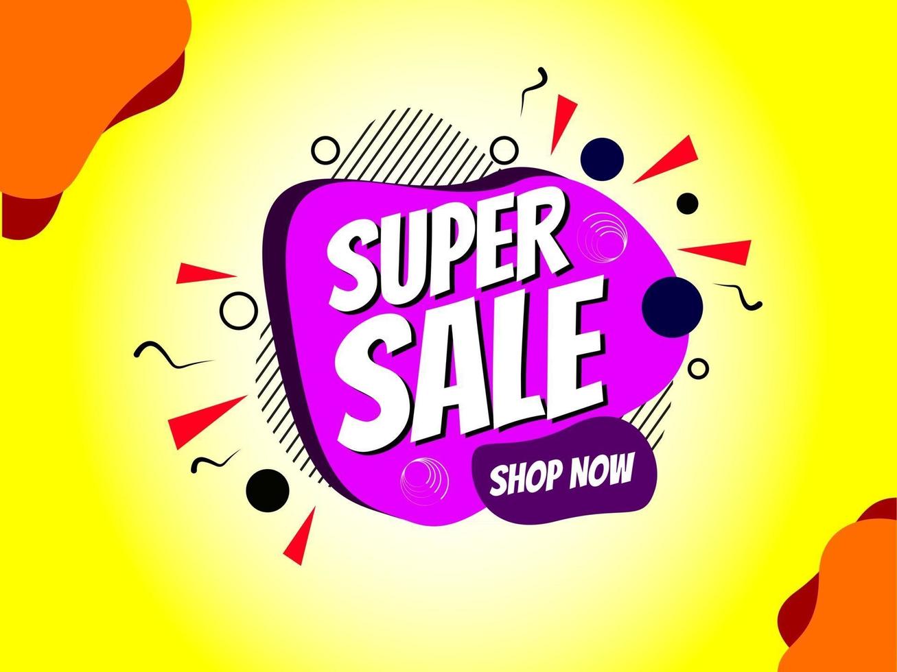 Super Sale Banner Template vector