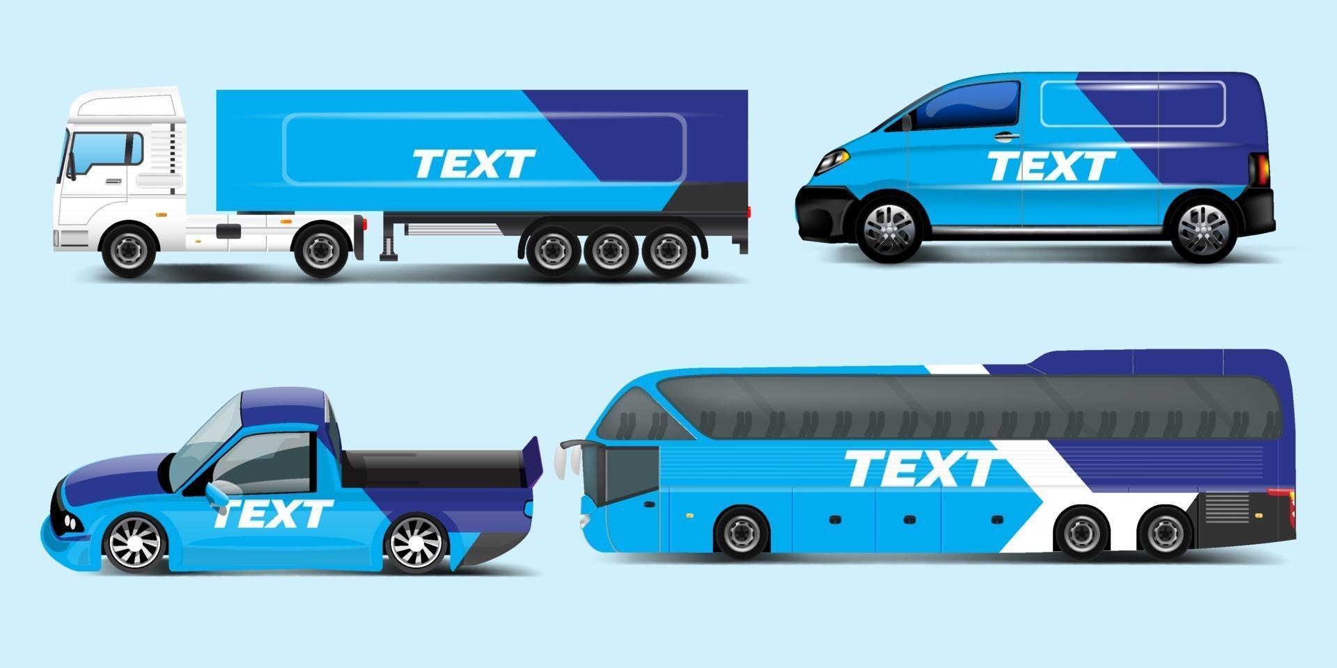 vector conjunto de diseño de plantillas de identidad de coche. maqueta de marca