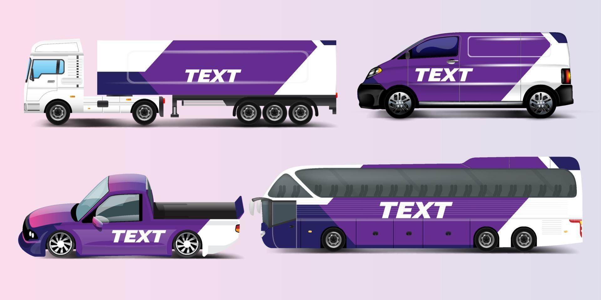 vector conjunto de diseño de plantillas de identidad de coche. maqueta de marca