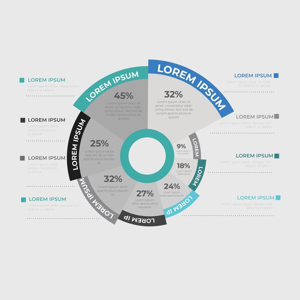 vector de diseño de infografía corporativa