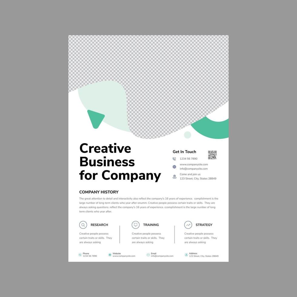 Corporate agency flyer template print design vector