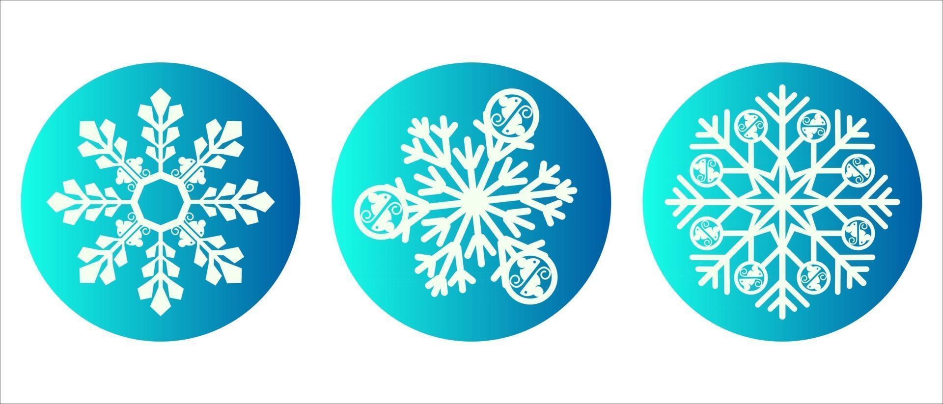 Christmas snowflake with mice on a blue background vector