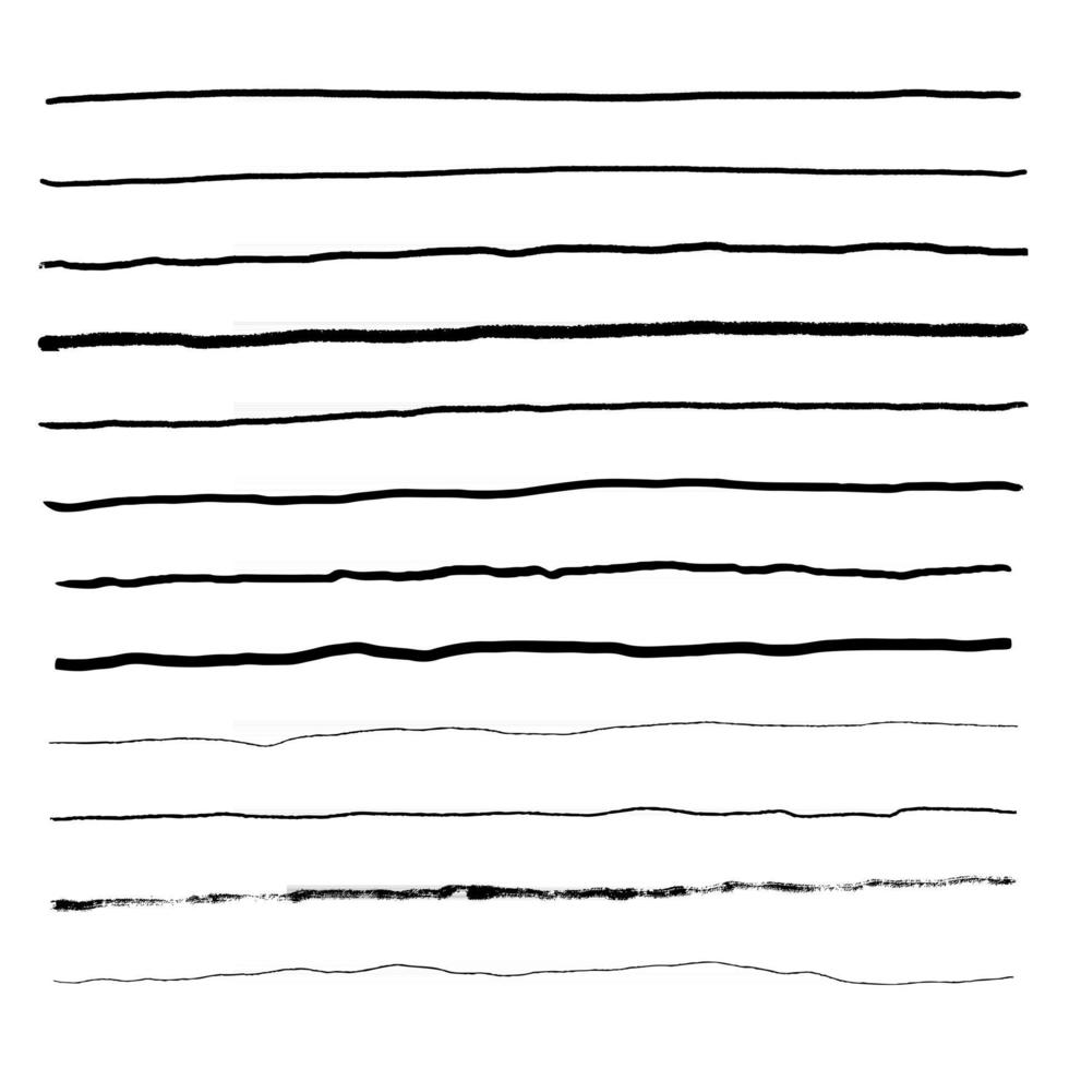 Hand drawn abstract pattern lines, strokes. Vector grunge brushes.