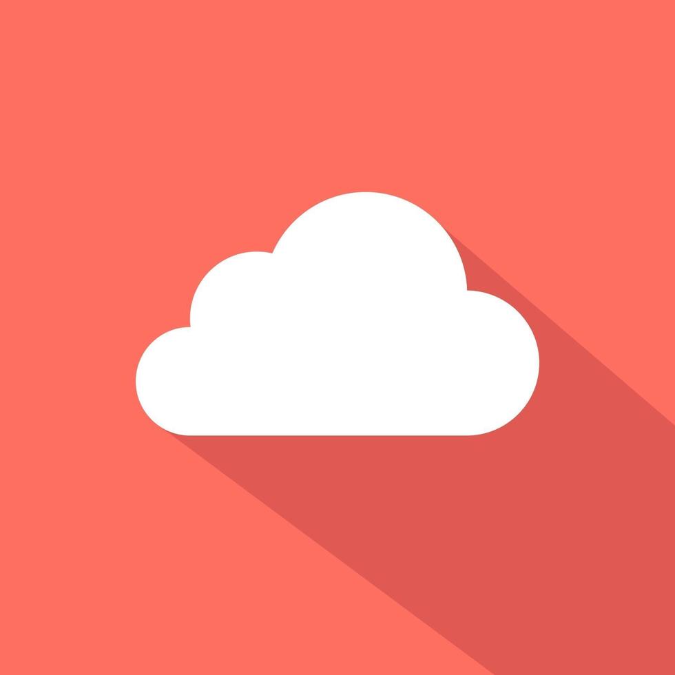 diseño plano del icono de la nube. vector