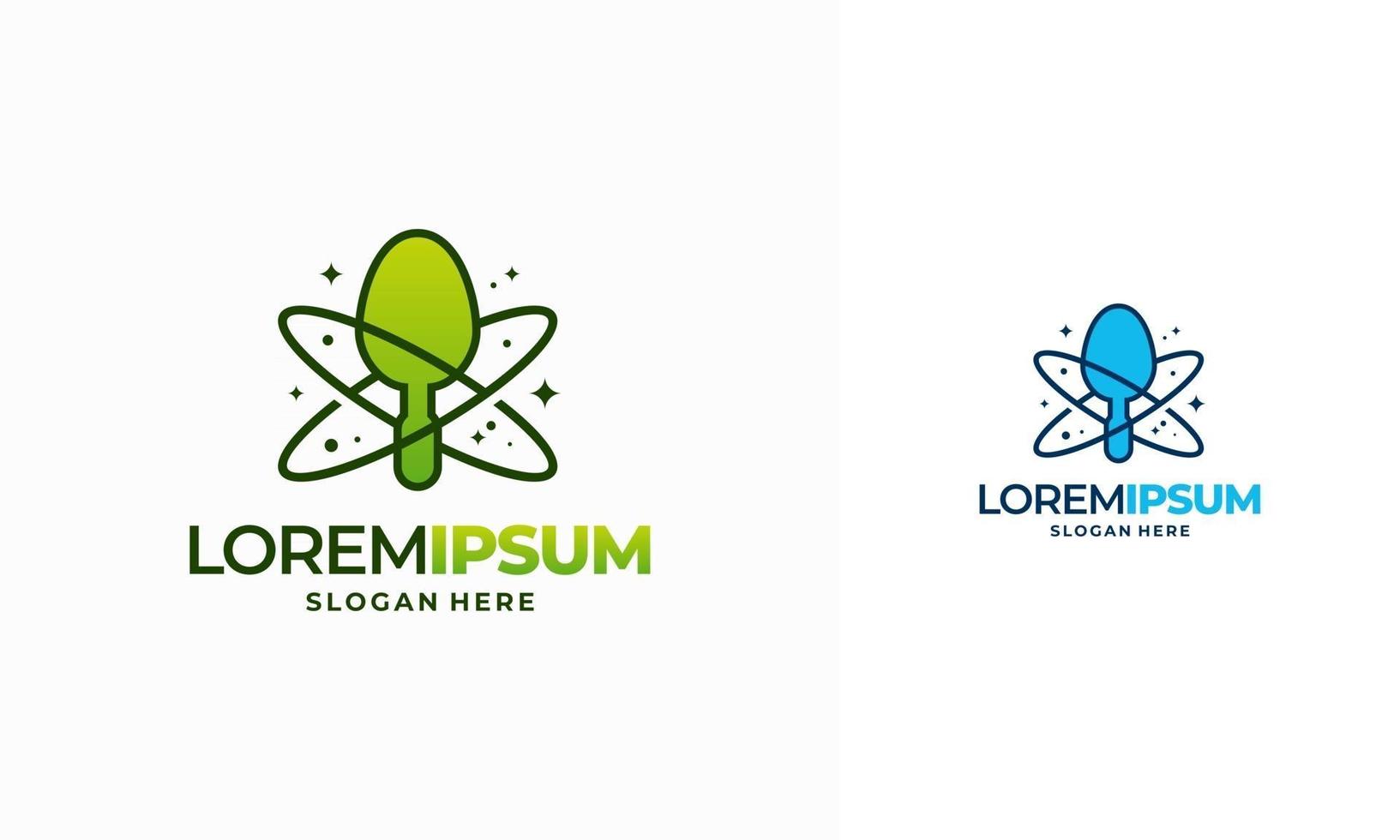 logotipo de planeta de alimentos, concepto de diseños de logotipo de comida mundial, logotipo de restaurante vector