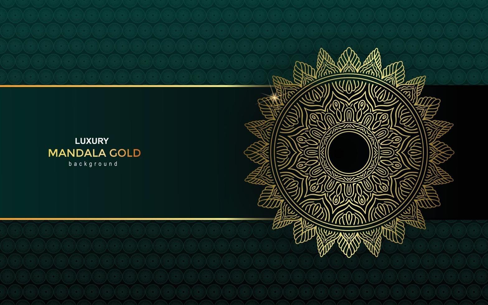 Luxury gold mandala ornate background for wedding invitation vector