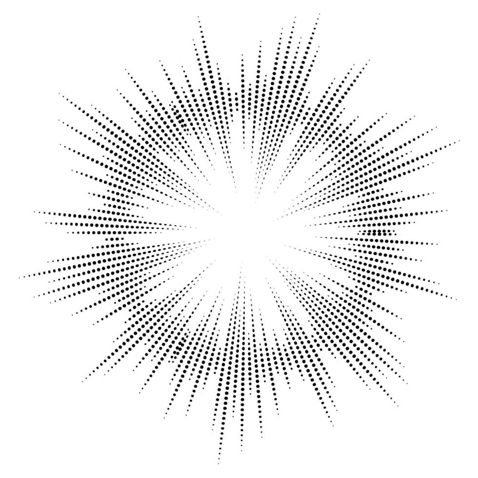 Bursting rays. Sunburst frame. Abstract equalizer element with dotted vector