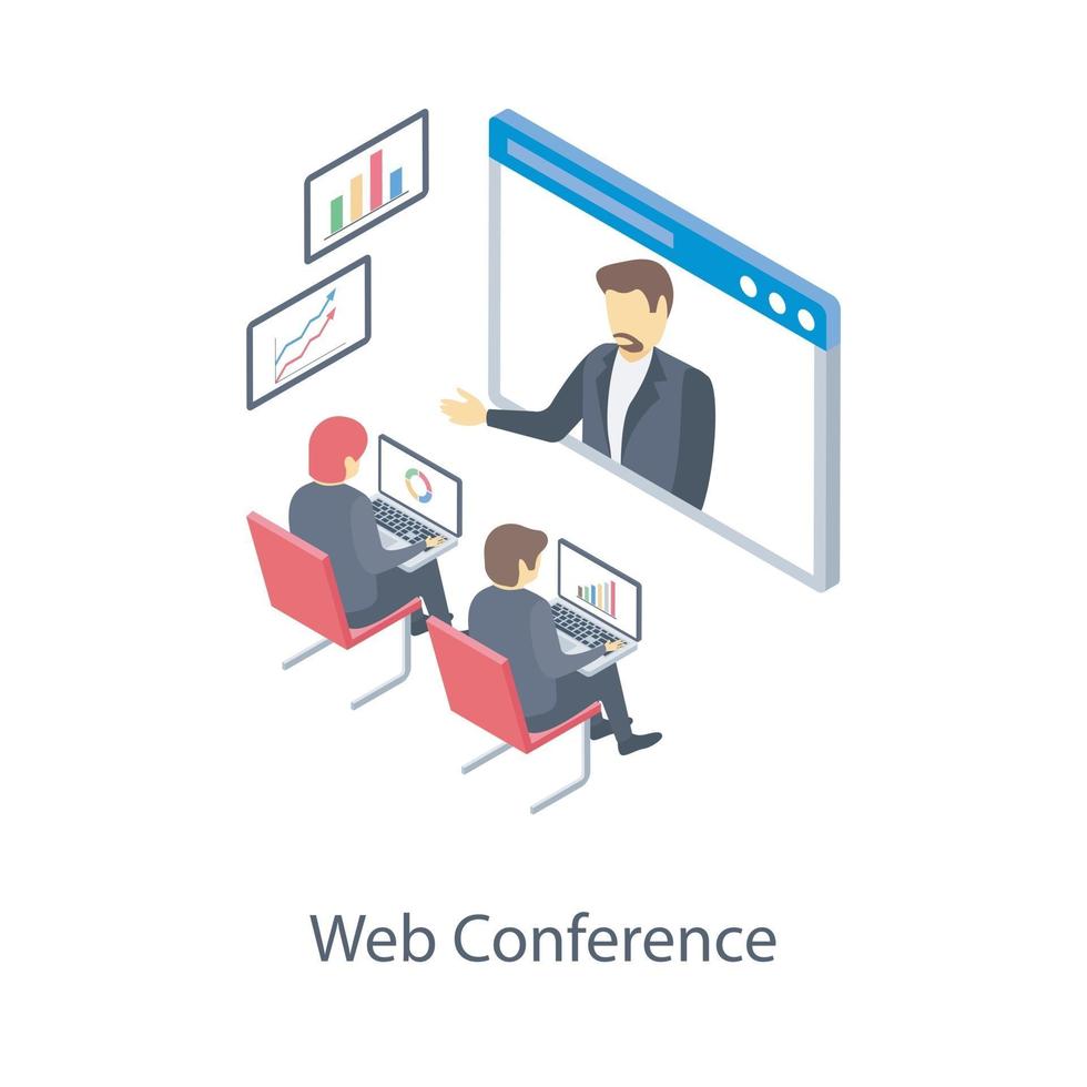 Web Conference Concepts vector