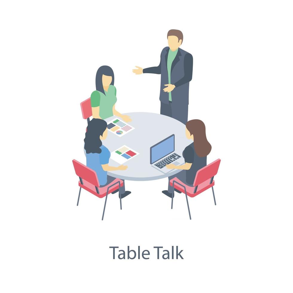 Table Talk Concepts vector