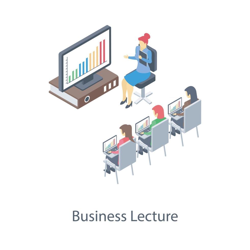 Online Business Lecture vector