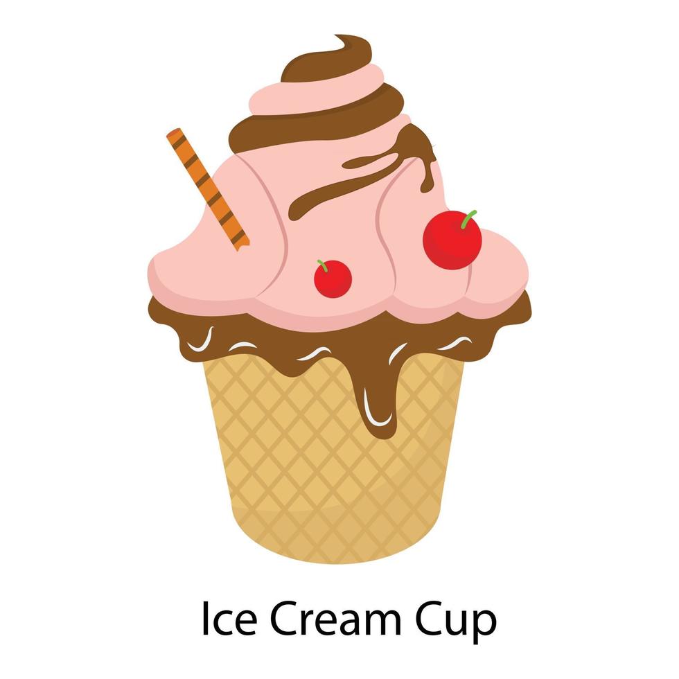 copa de helado vector