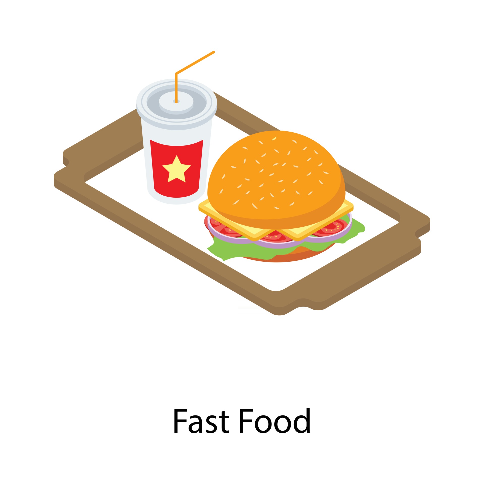 Fast Food Tray 3003075 Vector Art at Vecteezy
