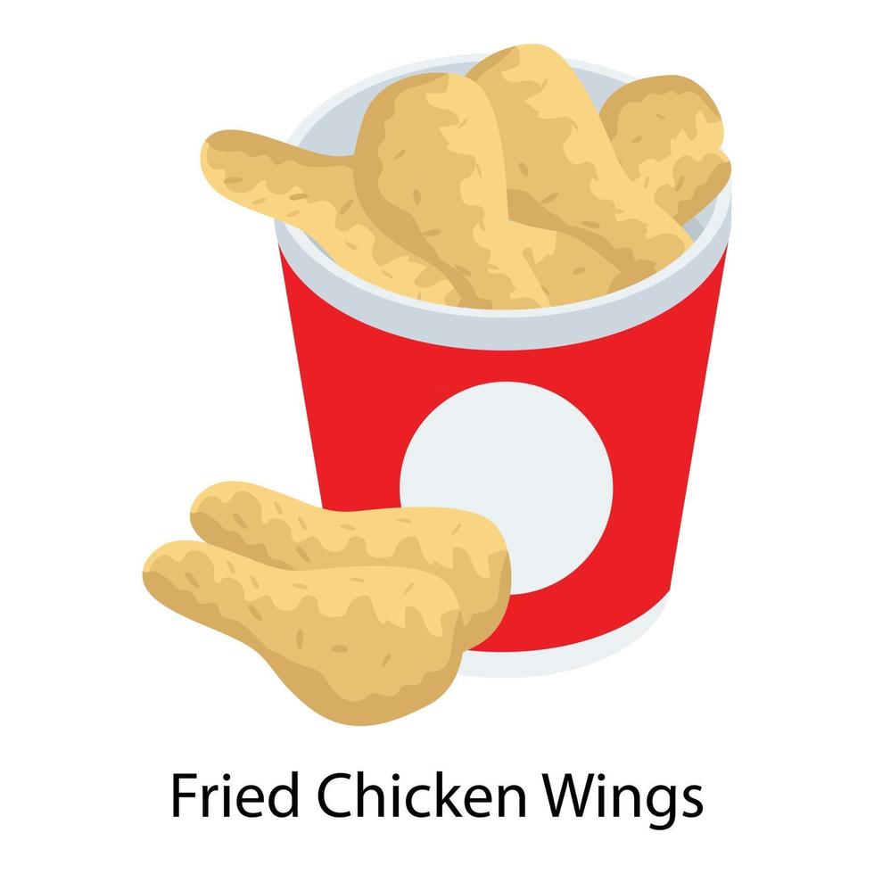 Fried Chicken Wings vector