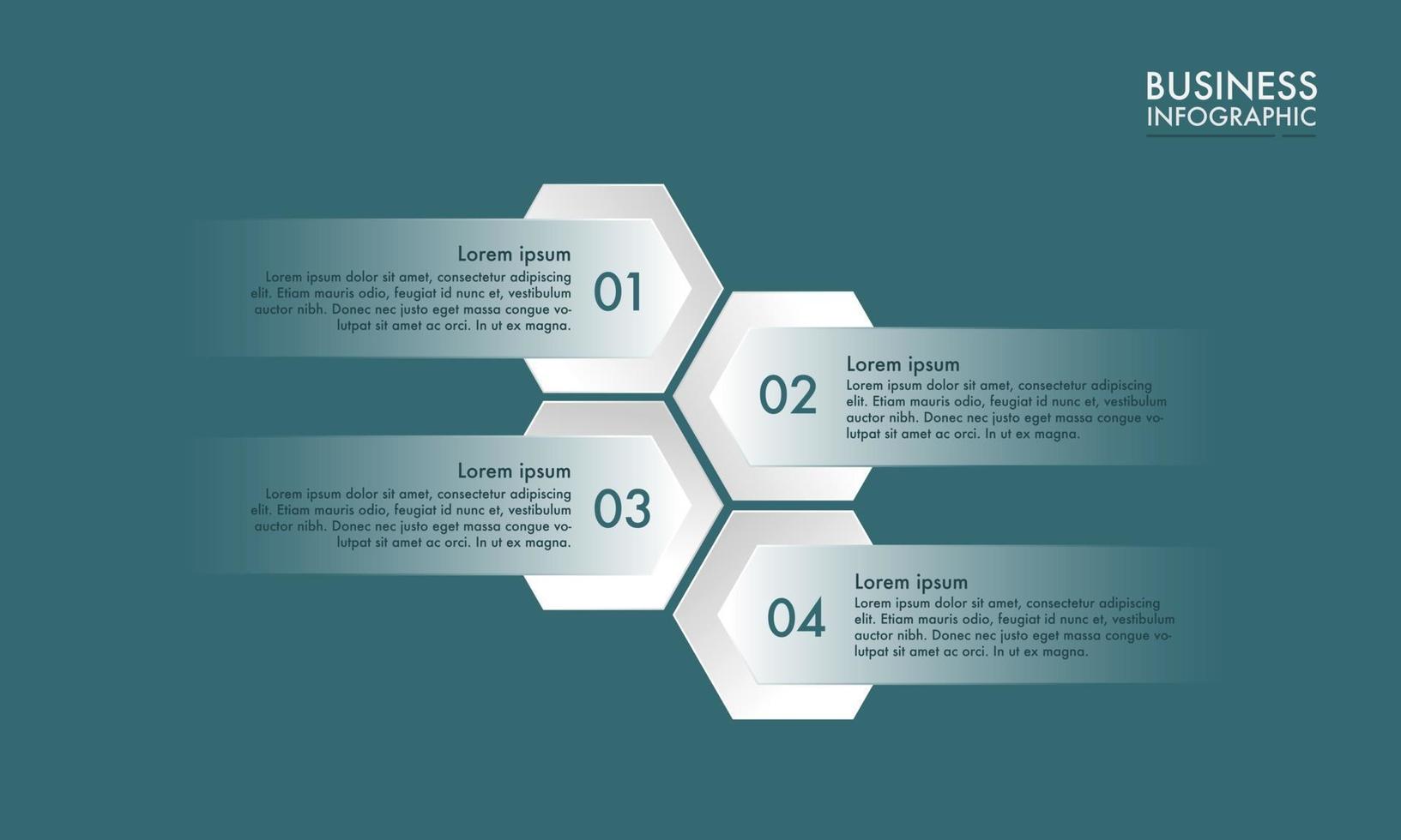 Infographic arrow with numbers on green background. vector