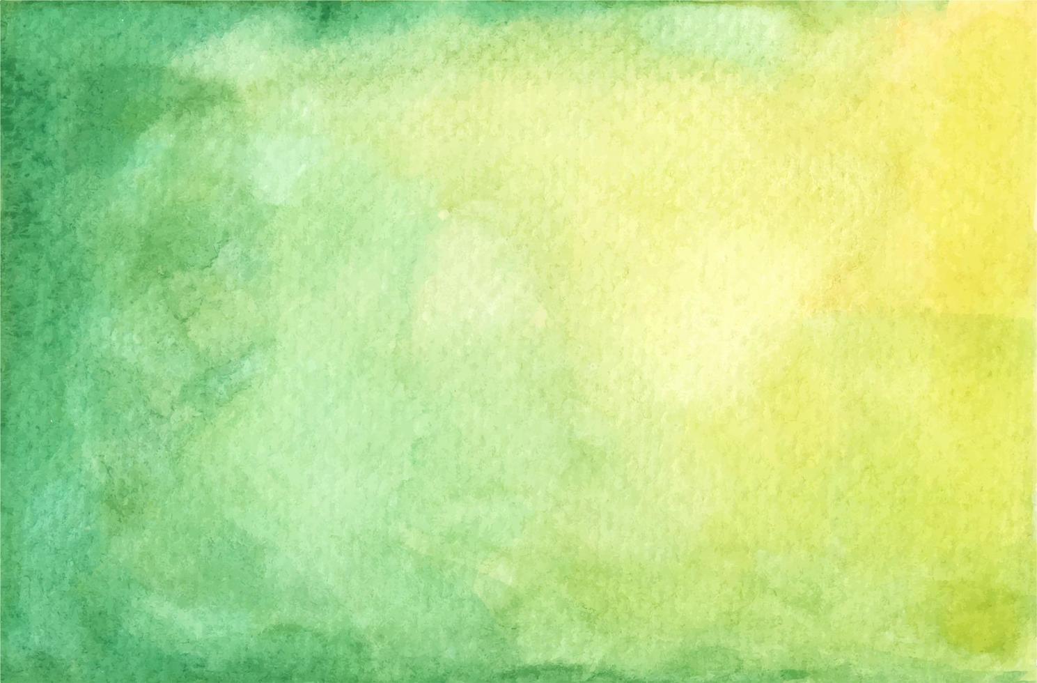 Watercolor pastel green and yellow painted texture. vector