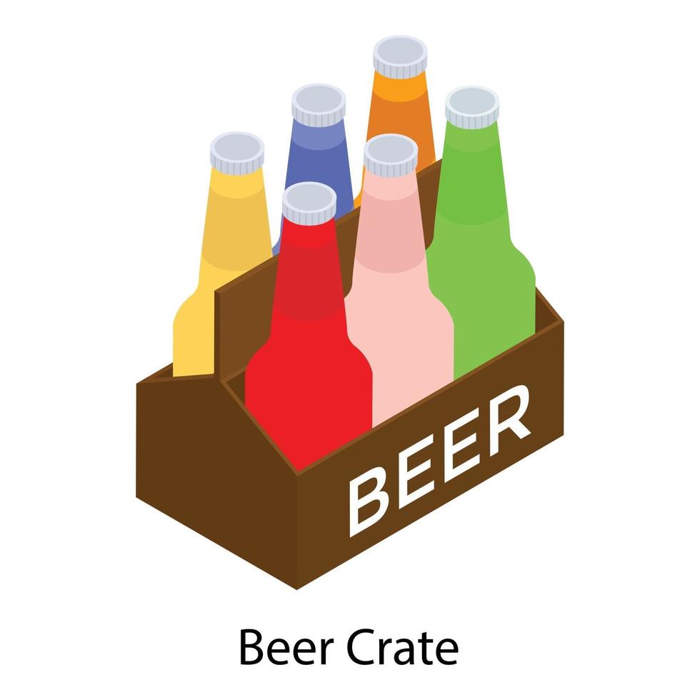 conceptos de caja de cerveza vector