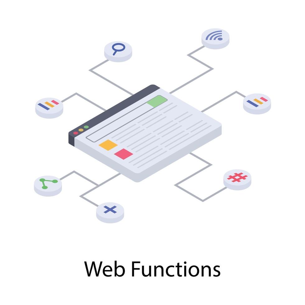 Web Function Concepts vector
