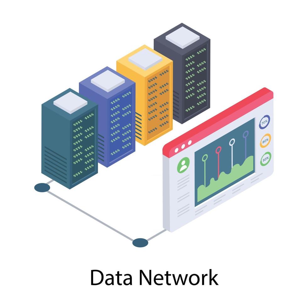 Data Server Network vector