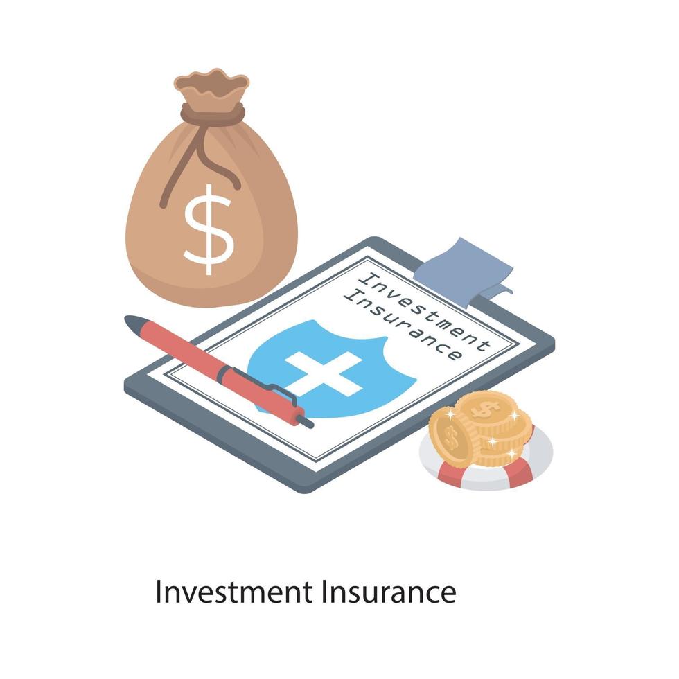 conceptos de seguros de inversión vector
