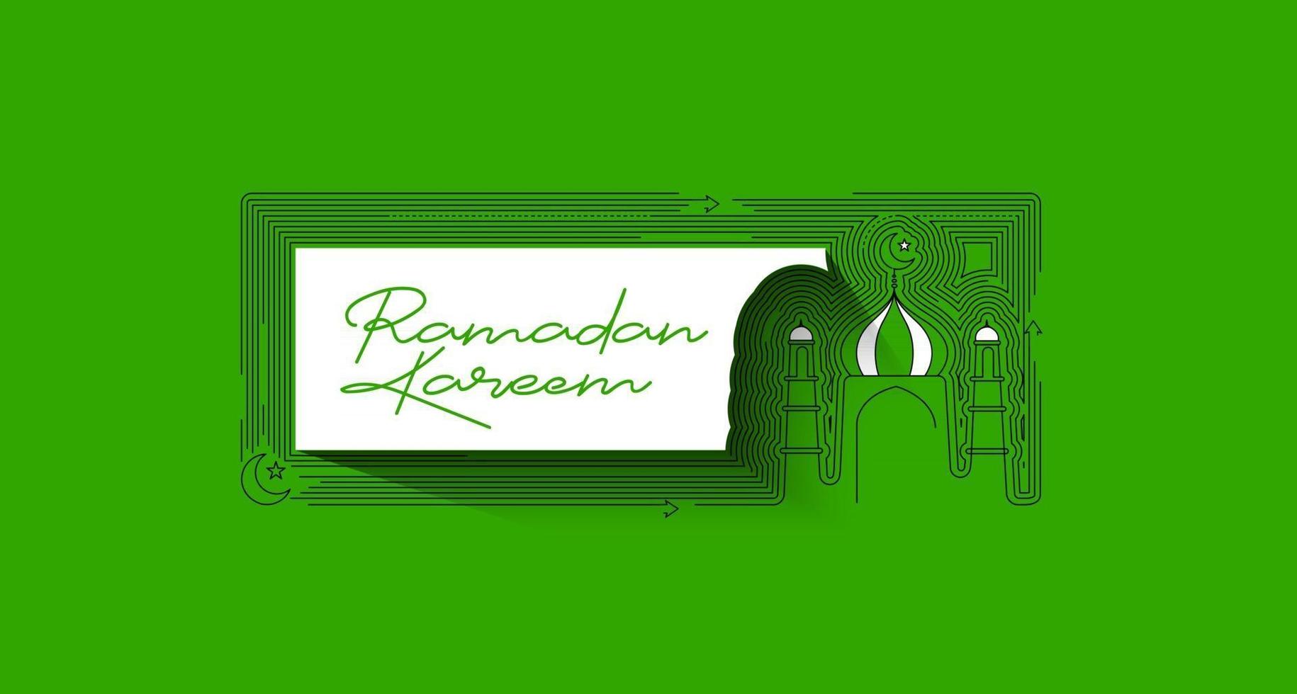Eid Mubarak celebration- Mosque. vector