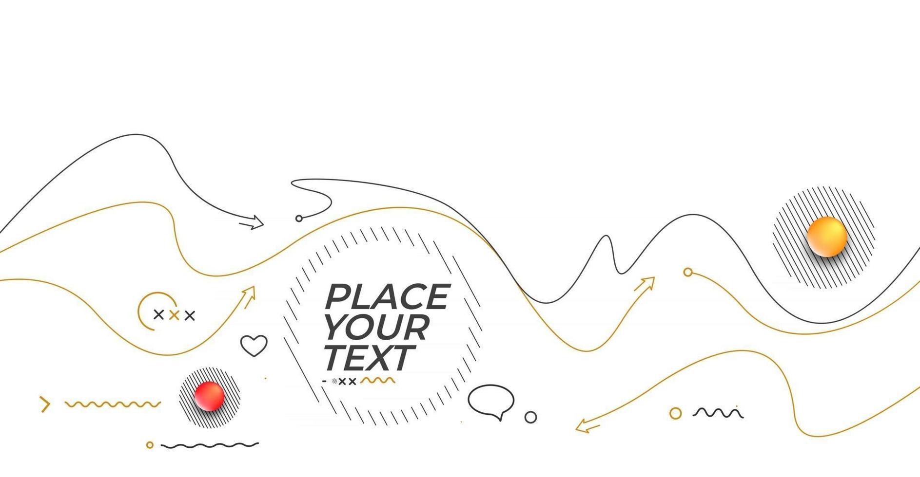 Abstract technological promotion geometric shapes banner vector