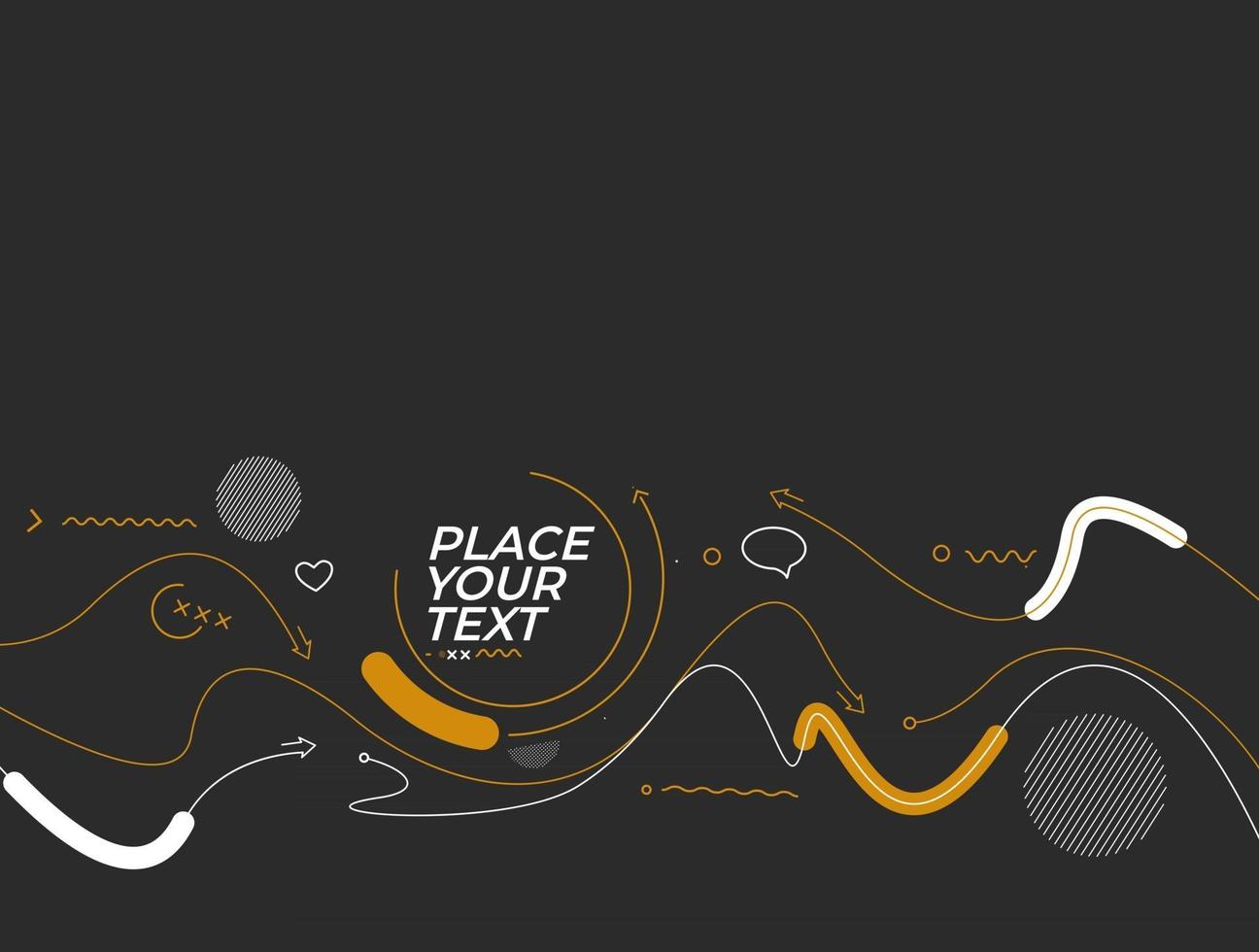 Abstract technological promotion geometric shapes banner vector