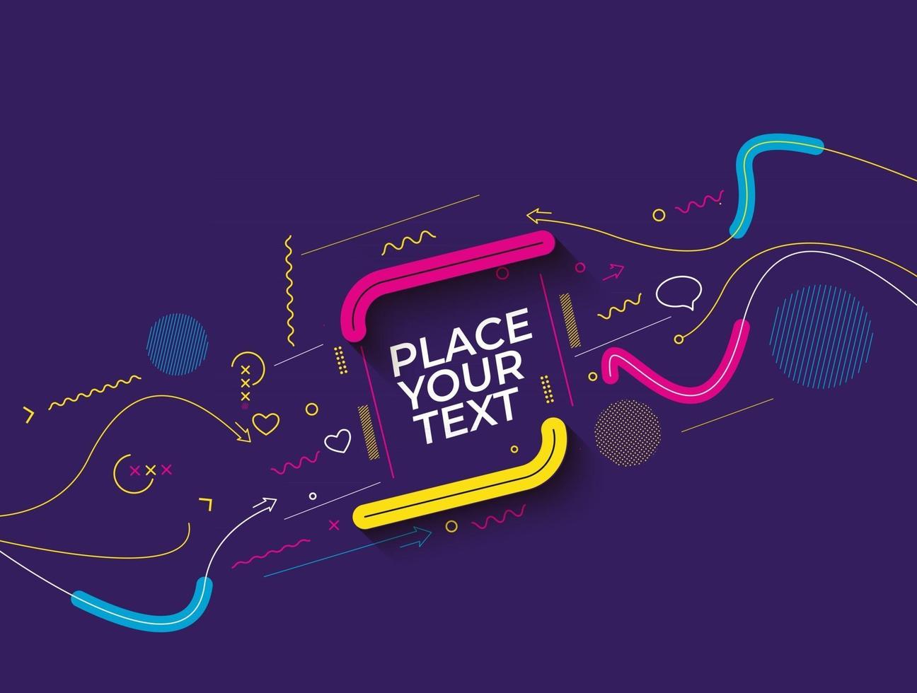 Abstract technological promotion geometric shapes banner vector