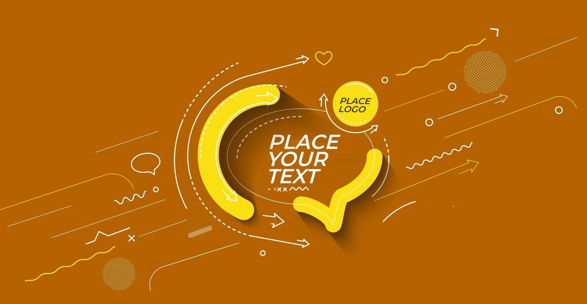 Abstract technological promotion geometric shapes banner vector