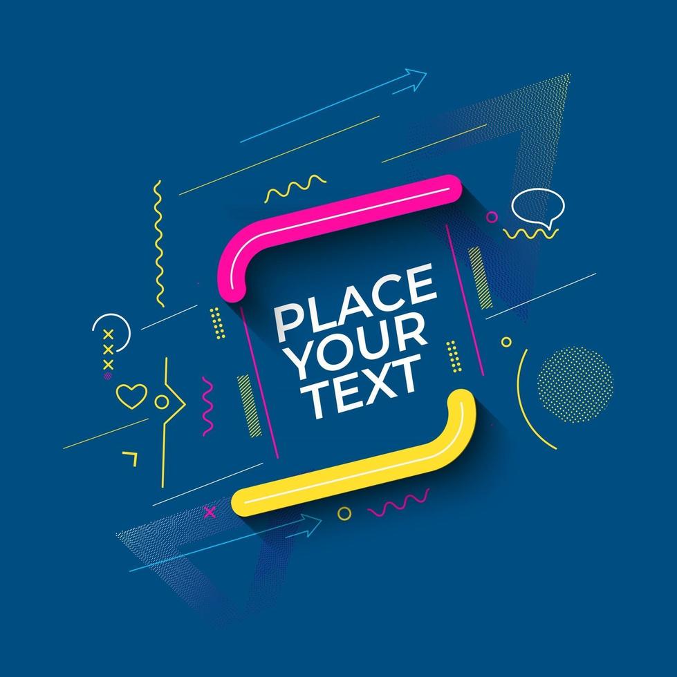 Abstract technological promotion geometric shapes banner vector