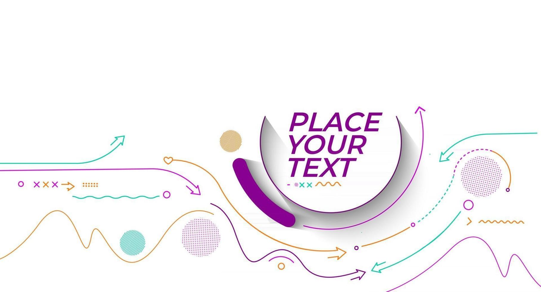 Abstract technological promotion geometric shapes banner vector