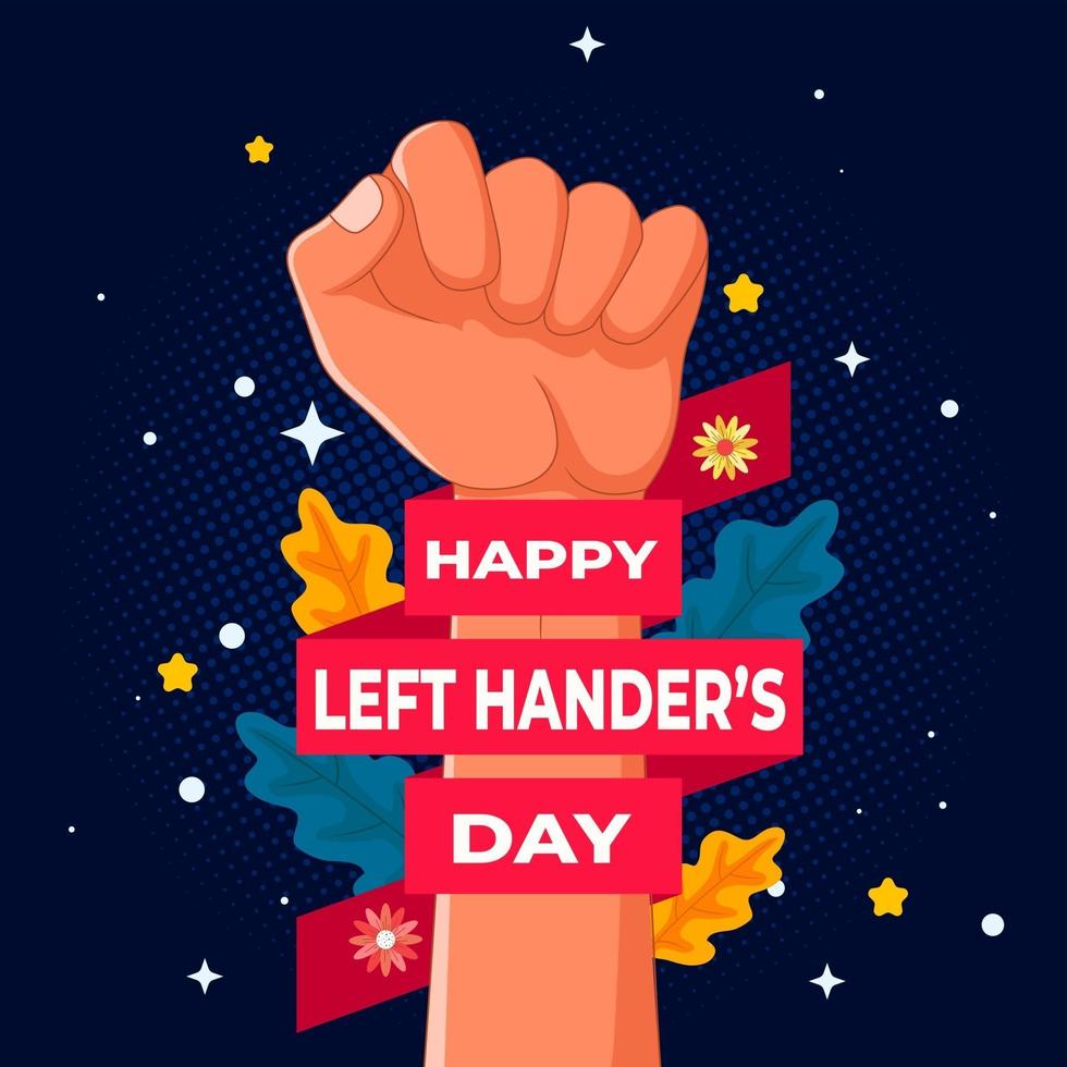 Happy Left Hander's Day vector