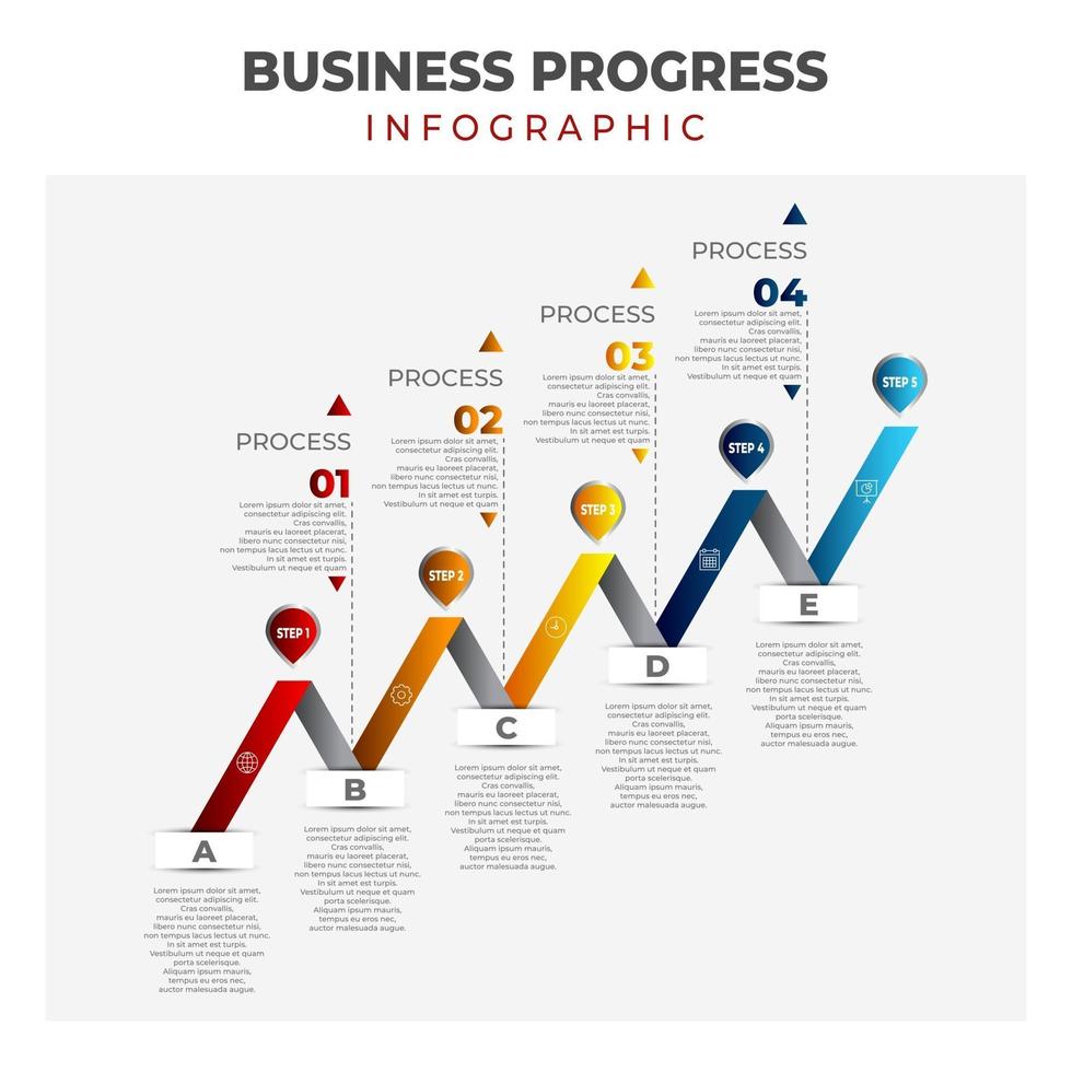 Business Progress Infographic vector