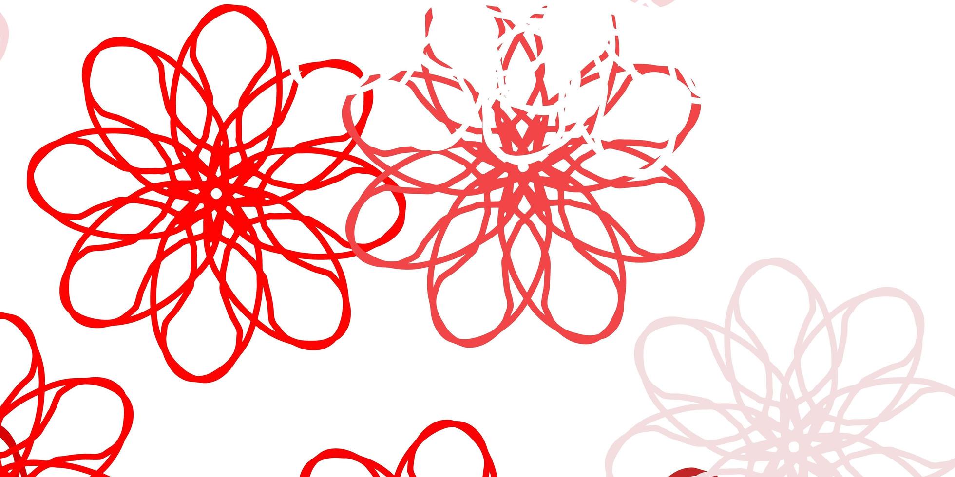 Light Orange vector doodle template with flowers.