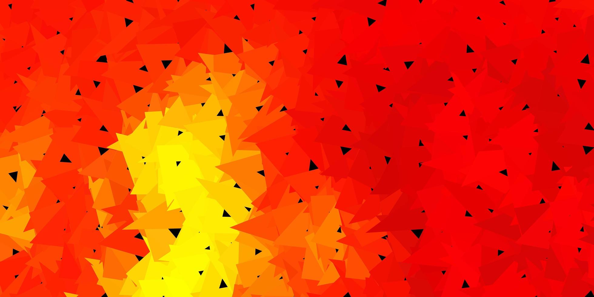 Light orange vector triangle mosaic wallpaper.